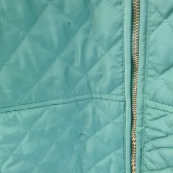 British Khaki Green Quilted Vintage Vest - Picture 6 of 7
